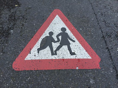 school road marking