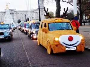 Taxi Reindeer Charity Parade