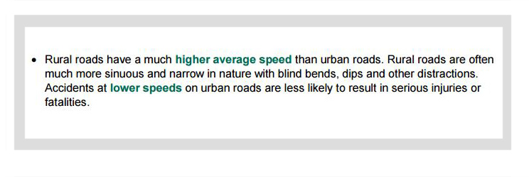 HGV - Department for transport repoft snip - Rural Roads