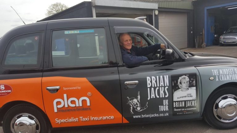 Brian Jacks aboard the #JacksCab