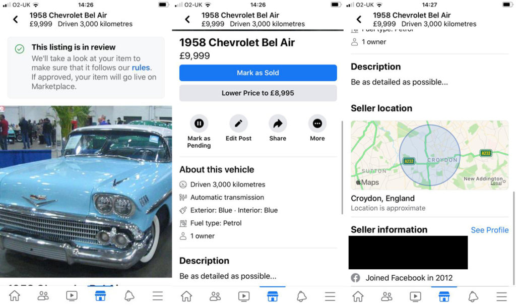 Listing Cars on Facebook Marketplace