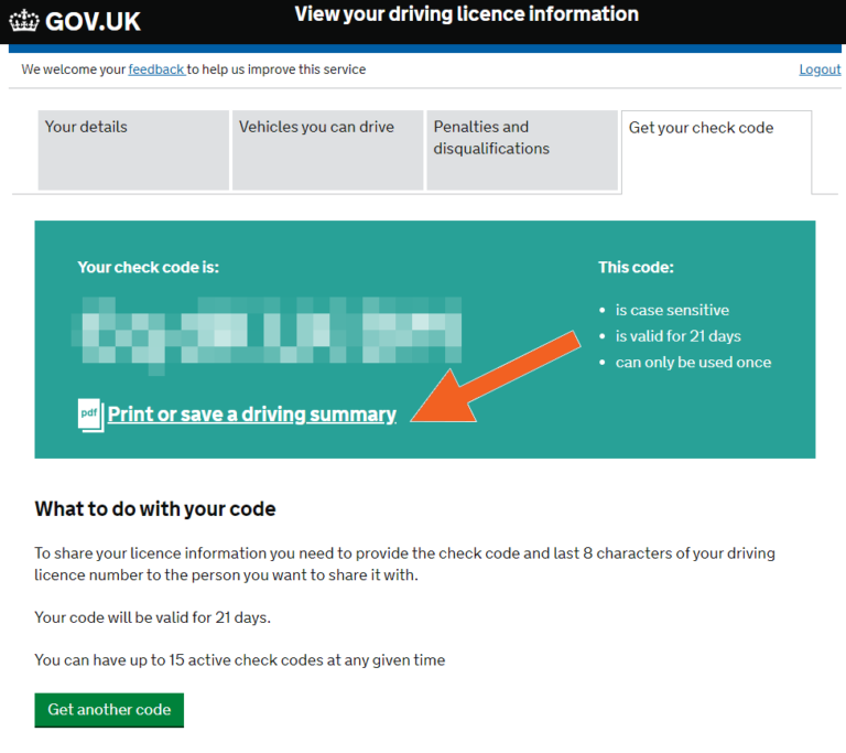 How to generate your Driving Licence Summary Plan Insurance