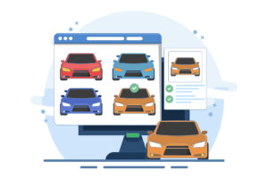 car sales website illustration