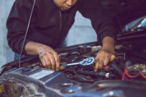 Motor trade performance 2025 with dealership forecourt and workshop activity